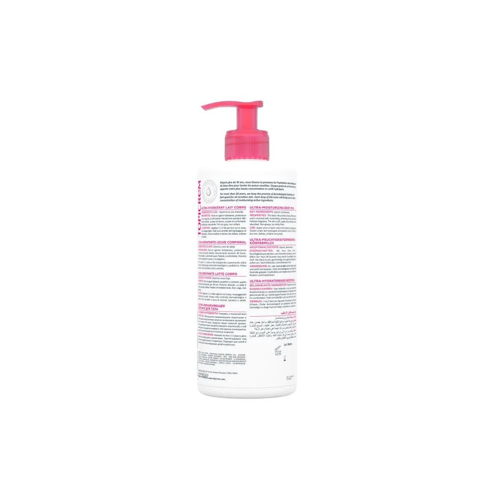 Topicrem lait corps ultra hydratant 500 ml