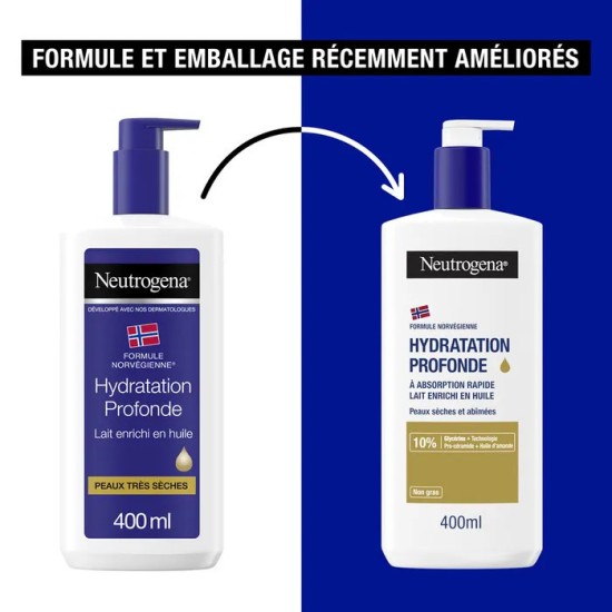Neutrogena lait enrichi en huile corps 400 ml
