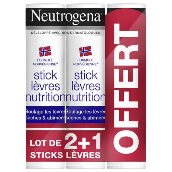 Neutrogena Stick Lèvres Trio 3 x 4,8 g