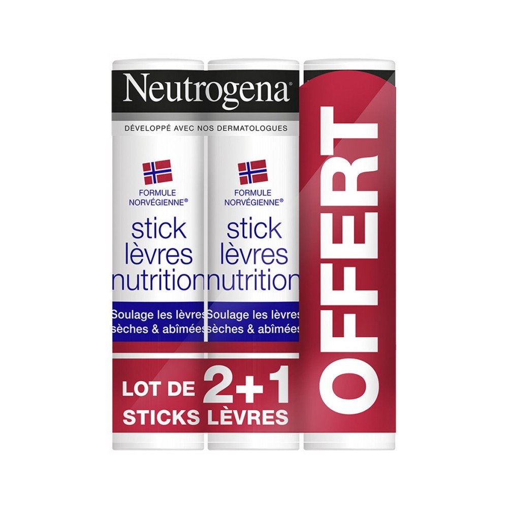 Neutrogena Stick Lèvres Trio 3 x 4,8 g