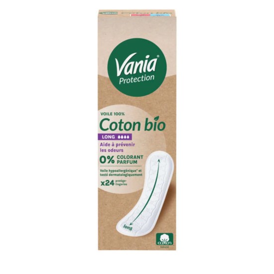 Vania Protection Coton Bio Long 24 Protège-Lingeries