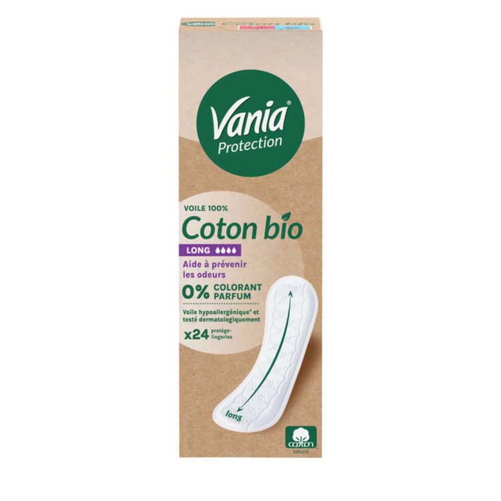 Vania Protection Coton Bio Long 24 Protège-Lingeries