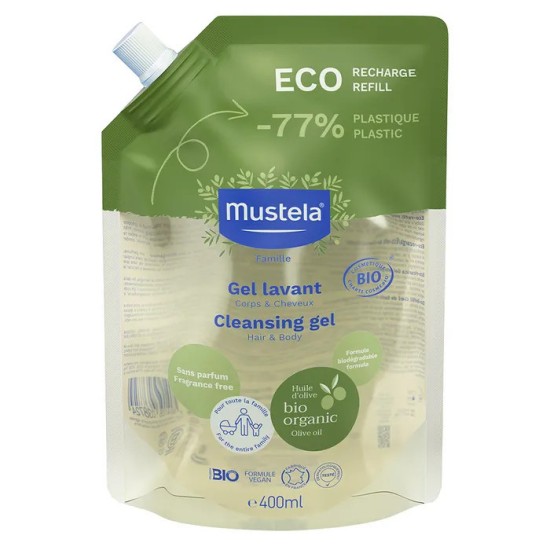 Mustela gel lavant éco-recharge 400 ml