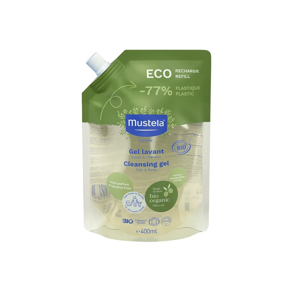 Mustela gel lavant éco-recharge 400 ml