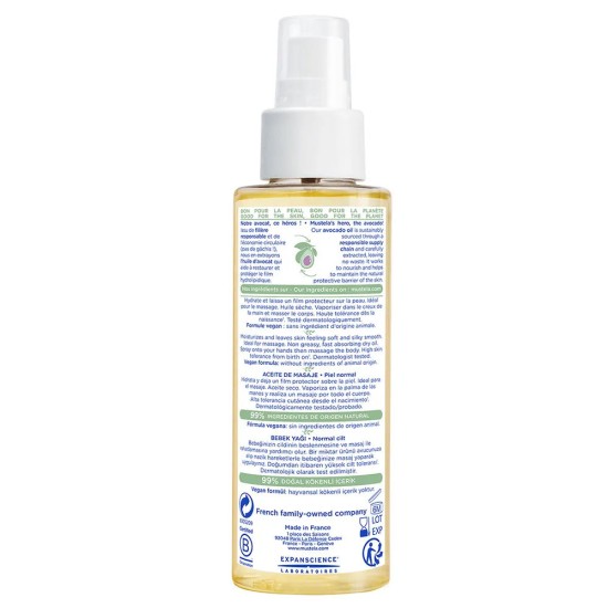 Mustela huile de massage spray 100 ml