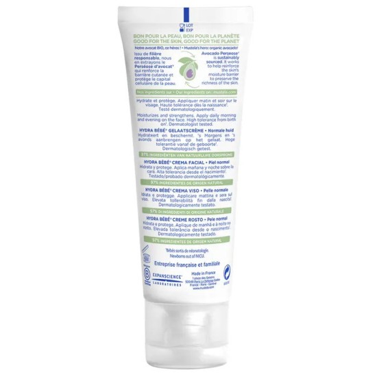 Mustela hydra bébé crème visage 40 ml