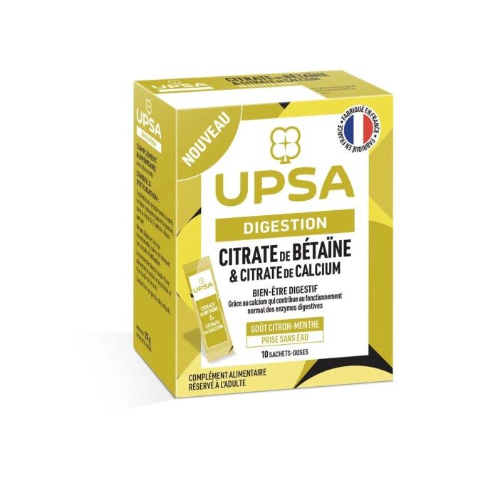 UPSA Citrate de Bétaïne Stick Citron 10 unités