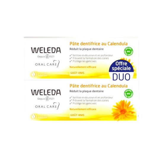 Weleda dentifrice au calendula 2x75 ml