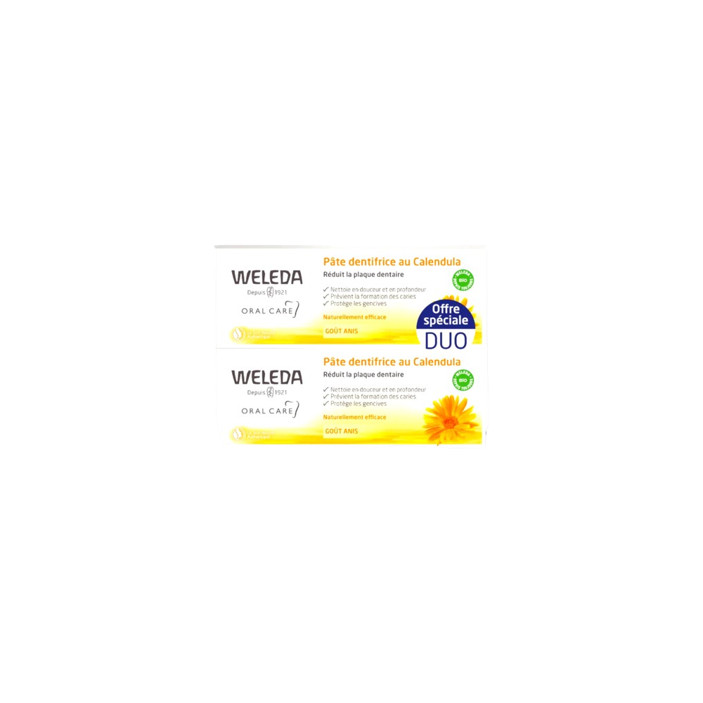 Weleda dentifrice au calendula 2x75 ml
