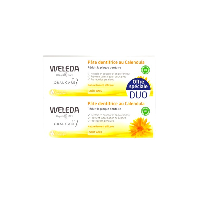 Weleda dentifrice au calendula 2x75 ml