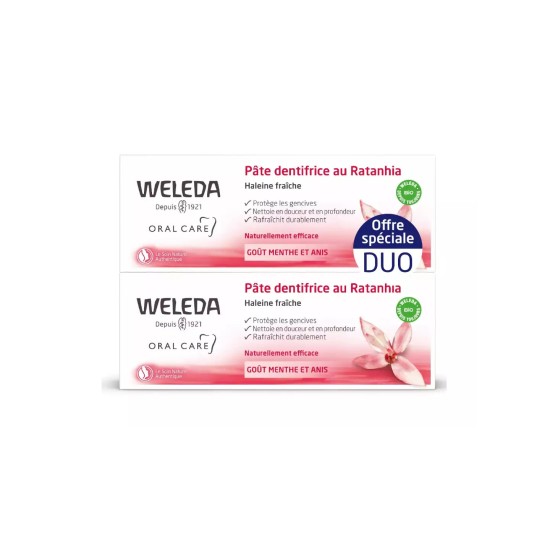 Weleda Dentifrice Ratanhia Duo 2 x 75 ml