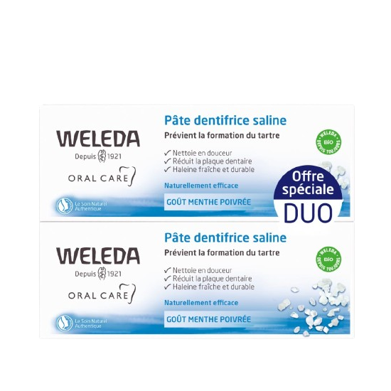 Weleda pâte dentifrice saline duo 2 x 75 ml