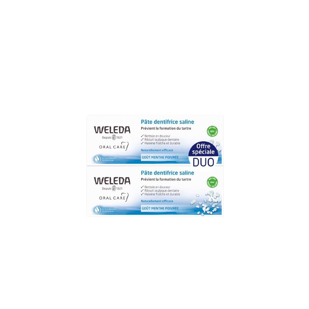 Weleda pâte dentifrice saline duo 2 x 75 ml