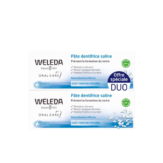 Weleda pâte dentifrice saline duo 2 x 75 ml
