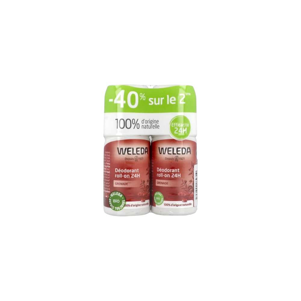Weleda Déodorant Roll-On 24h Grenade Duo