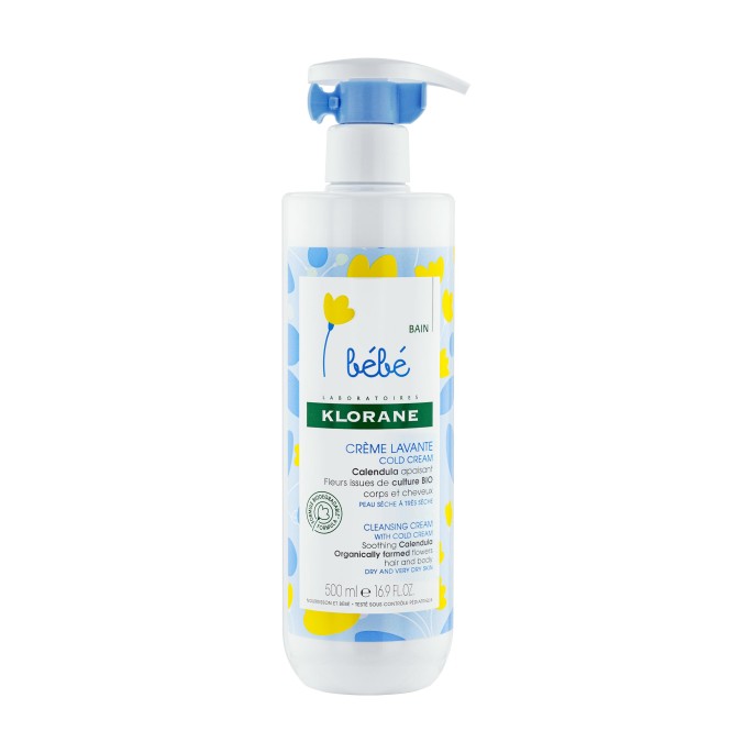 Klorane crème lavante au cold cream 500 ml