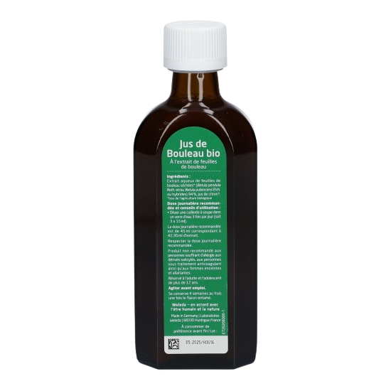 Weleda Jus de Bouleau Bio Flacon de 250 ml