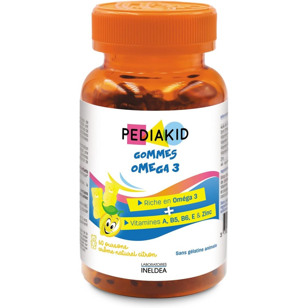 Pédiakid gommes oursons omega 3 citron