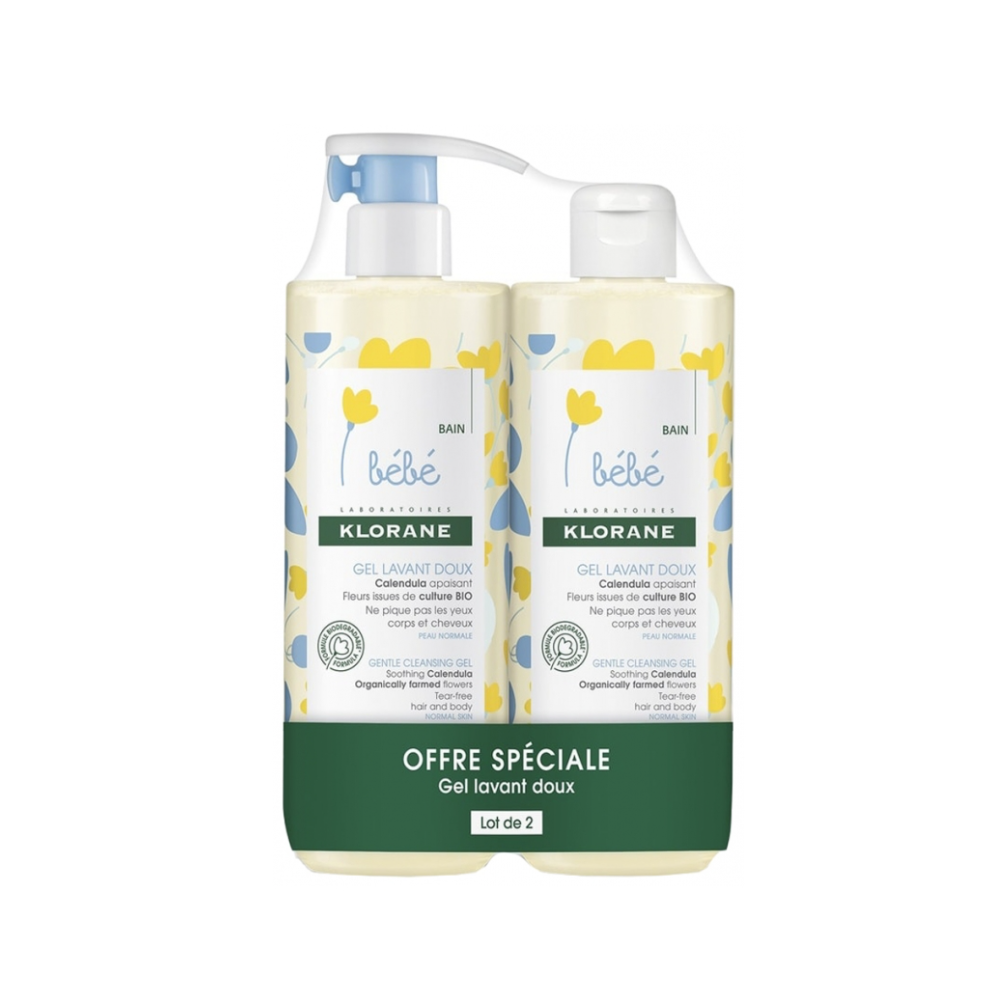 Klorane Gel Lavant Doux 500 ml x2