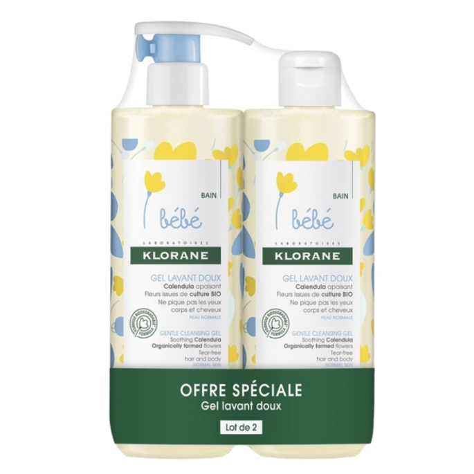 Klorane Gel Lavant Doux 500 ml x2