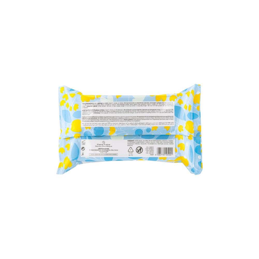 Klorane Lingettes nettoyantes douces 70 unités