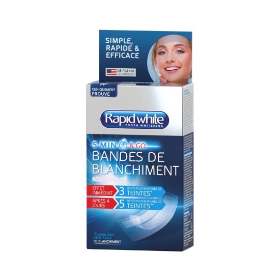 Rapid White bandes de blanchiment 8 sachets + 1 tube