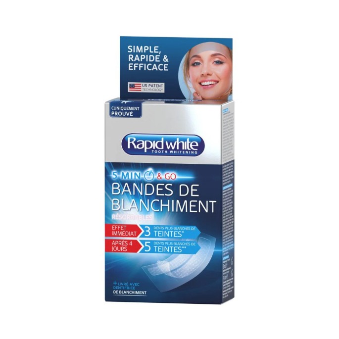 Rapid White bandes de blanchiment 8 sachets + 1 tube