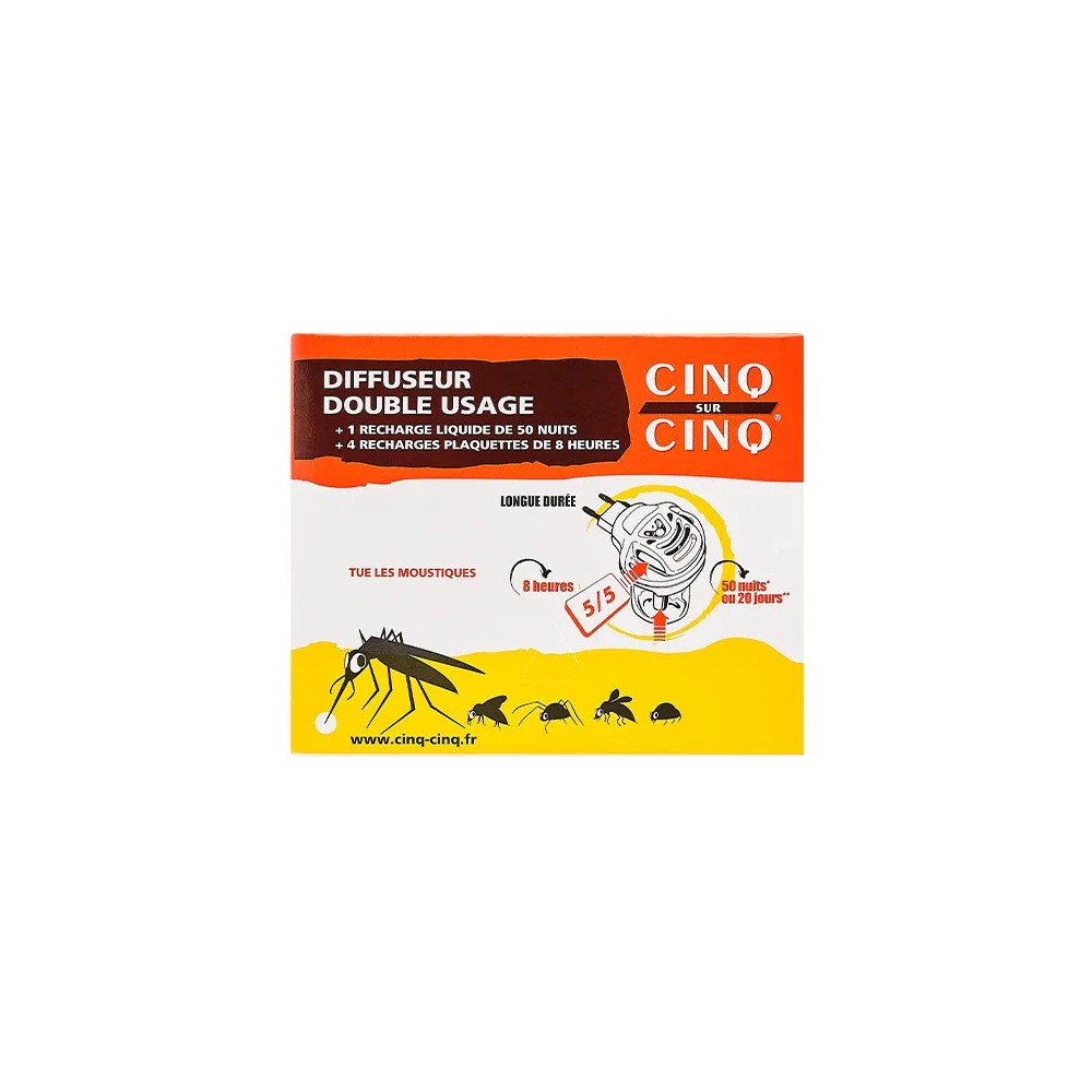 Cinq sur Cinq diffuseur électrique double usage