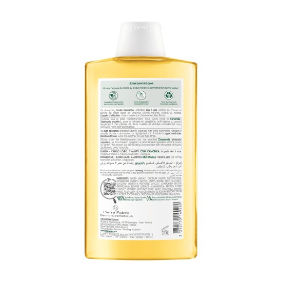 Klorane Shampooing Illuminateur Camomille 400 ml