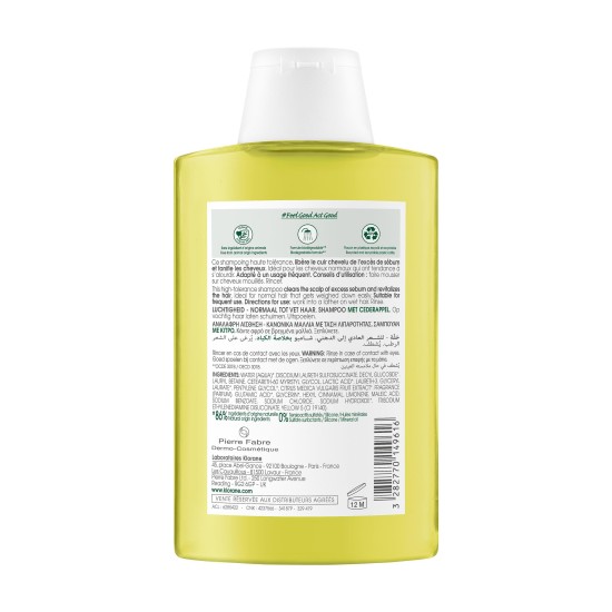 Klorane shampoing légèreté vitalité 200 ml
