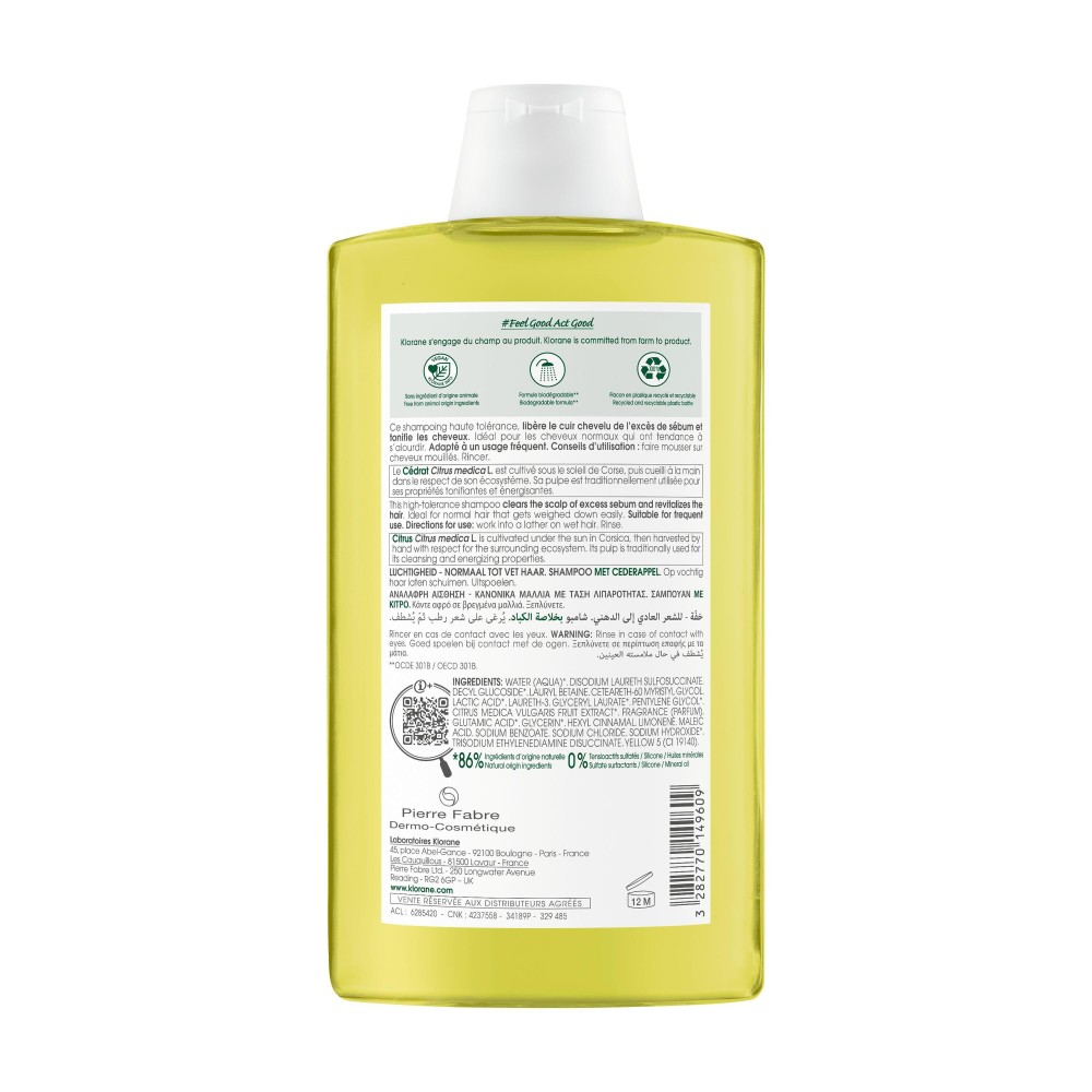 Klorane Shampooing au Cédrat 400 ml