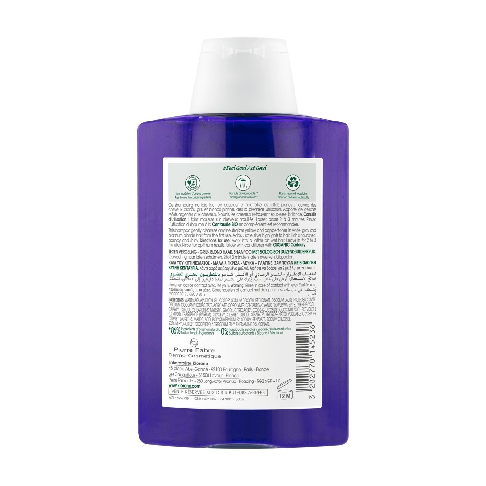 Klorane shampooing déjaunissant 200 ml