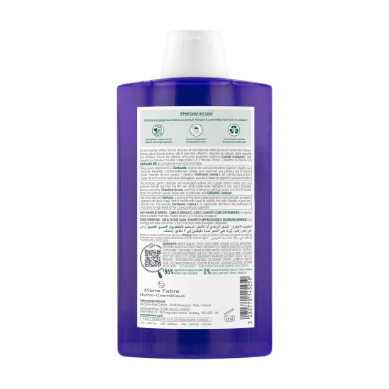 Klorane Shampooing Déjaunissant 400 ml