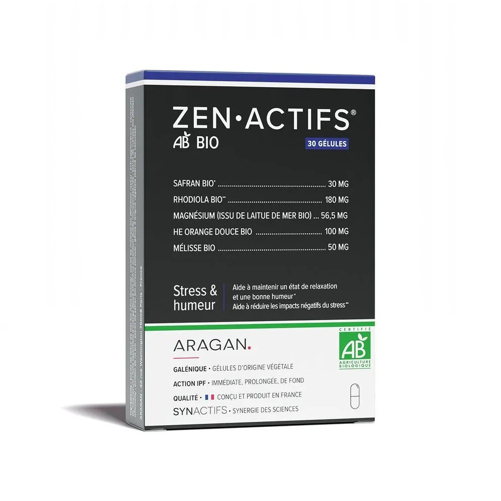 Aragan Synactifs ZenActifs Bio 30 gélules