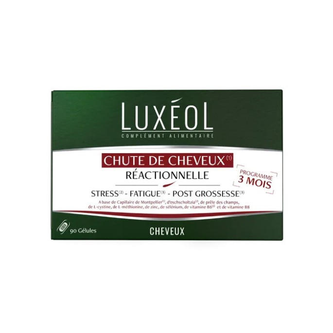 Luxéol chute de cheveux réactionnelle 90 gélules