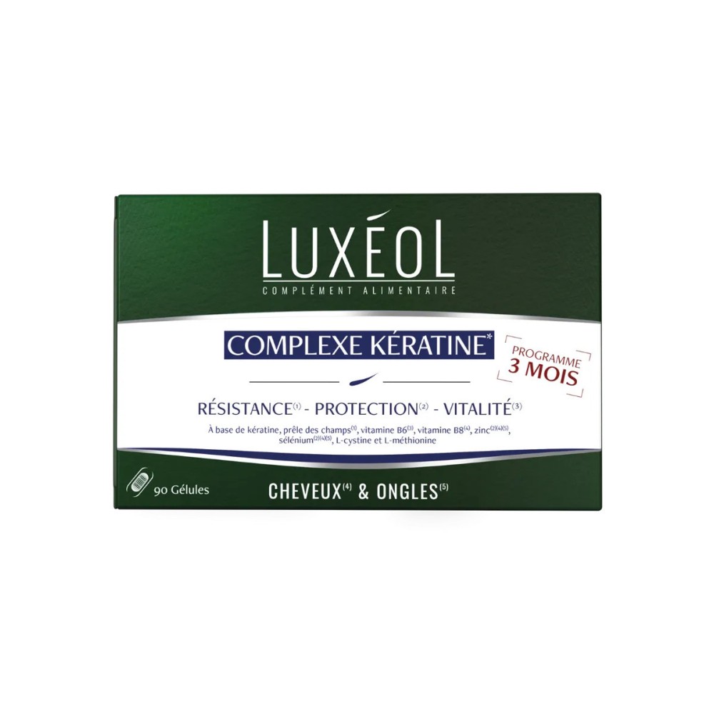 Luxéol Complexe Kératine - 90 gélules