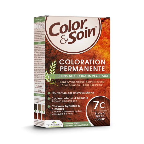 Les 3 Chênes Color & Soin N°7C Blond Terre Cuivre