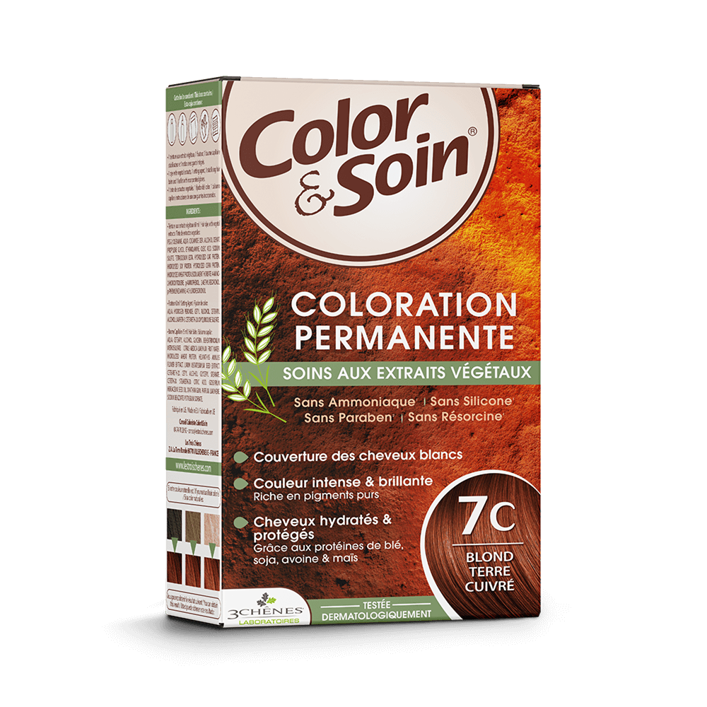 Les 3 Chênes Color & Soin N°7C Blond Terre Cuivre