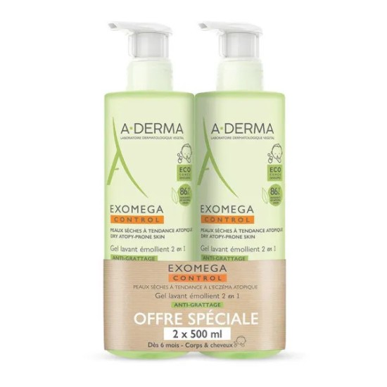 A-DERMA Exomega Control Gel Lavant Corps 500 ml