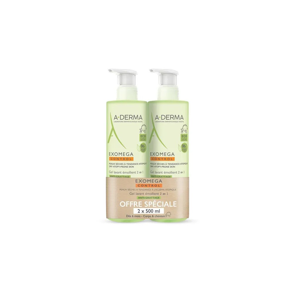 A-Derma Exomega Control Gel Lavant Corps 500 ml