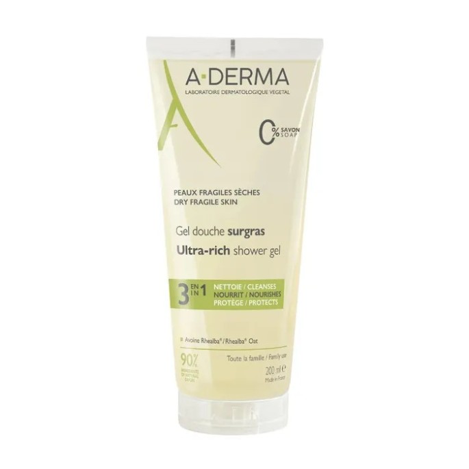A-DERMA Gel Douche Surgras 200 ml