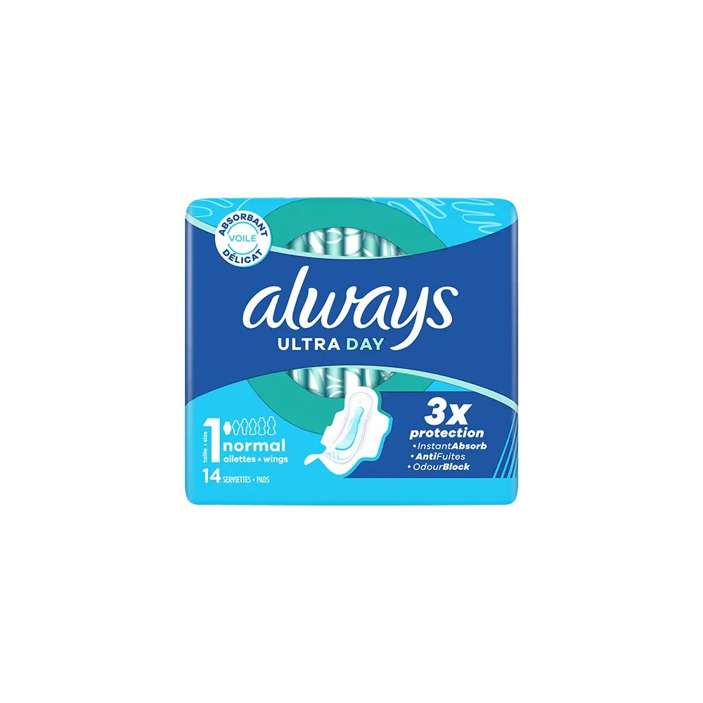 Always ultra serviette normale avec ailettes