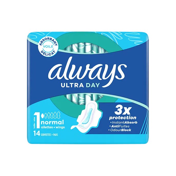 Always ultra serviette normale avec ailettes