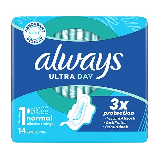 Always Ultra Serviette Normale avec Ailettes