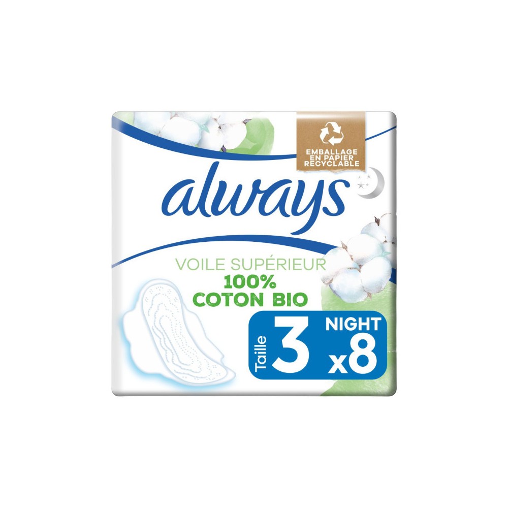 Always Serviette Cotton Protection Nuit