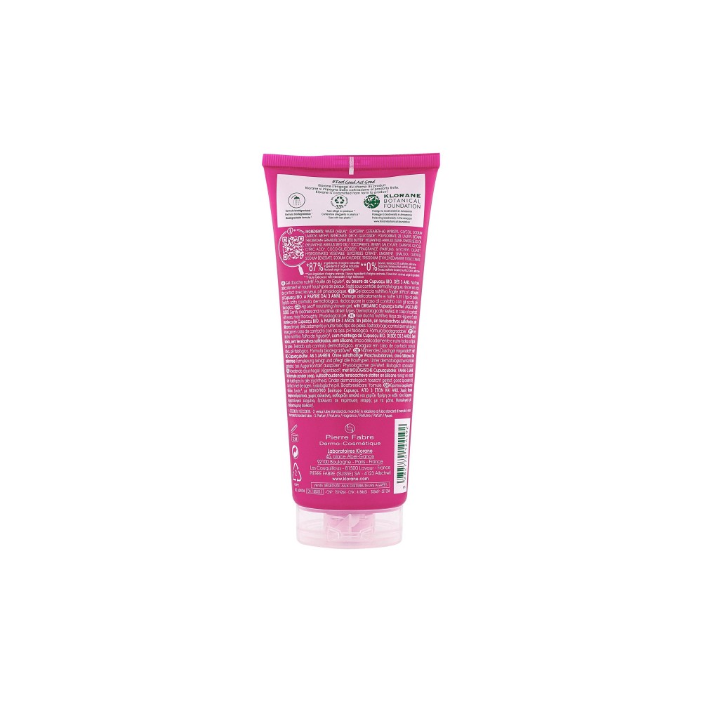 Klorane Gel Douche Feuille de Figuier 200 ml