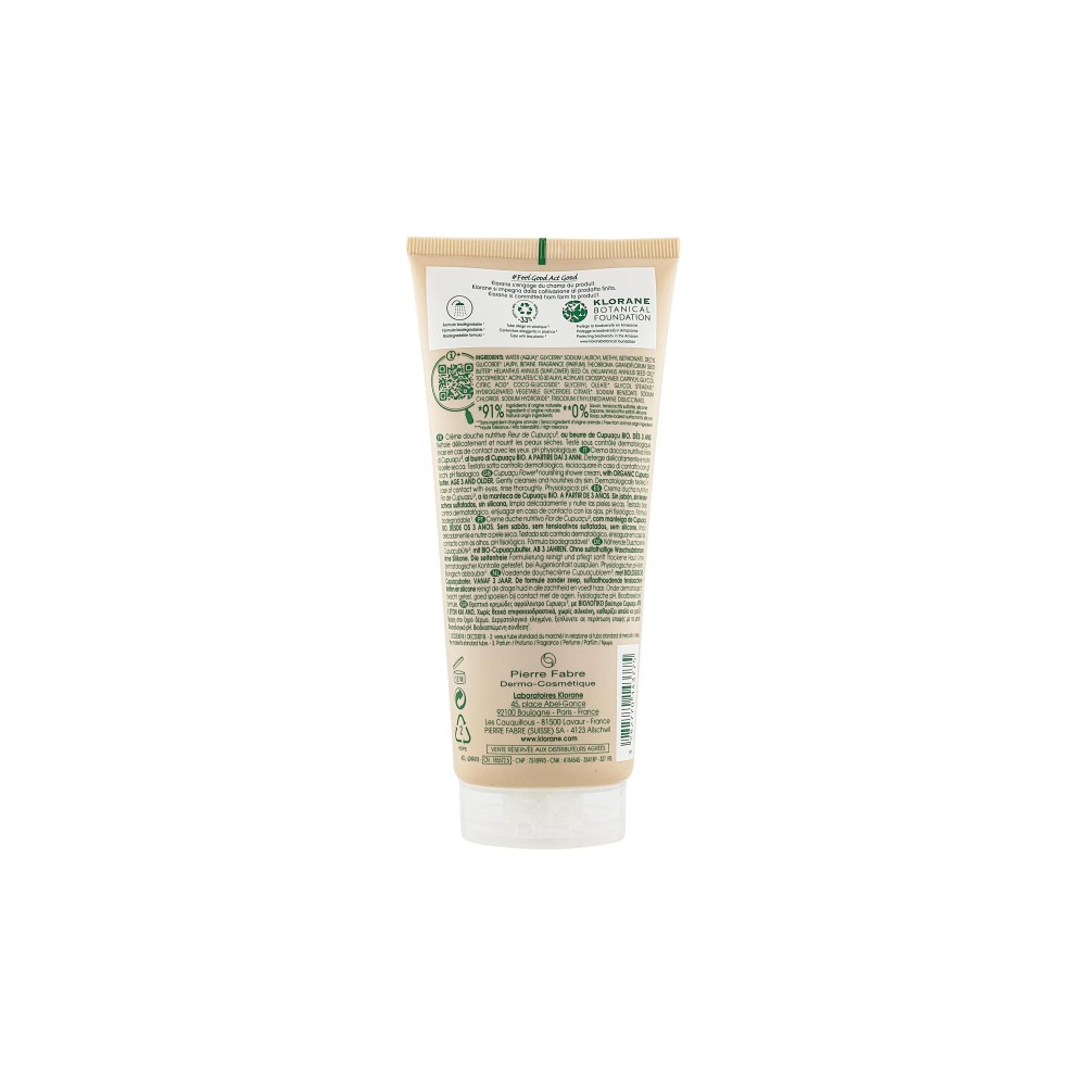 Klorane gel douche Fleur de Cupuaçu