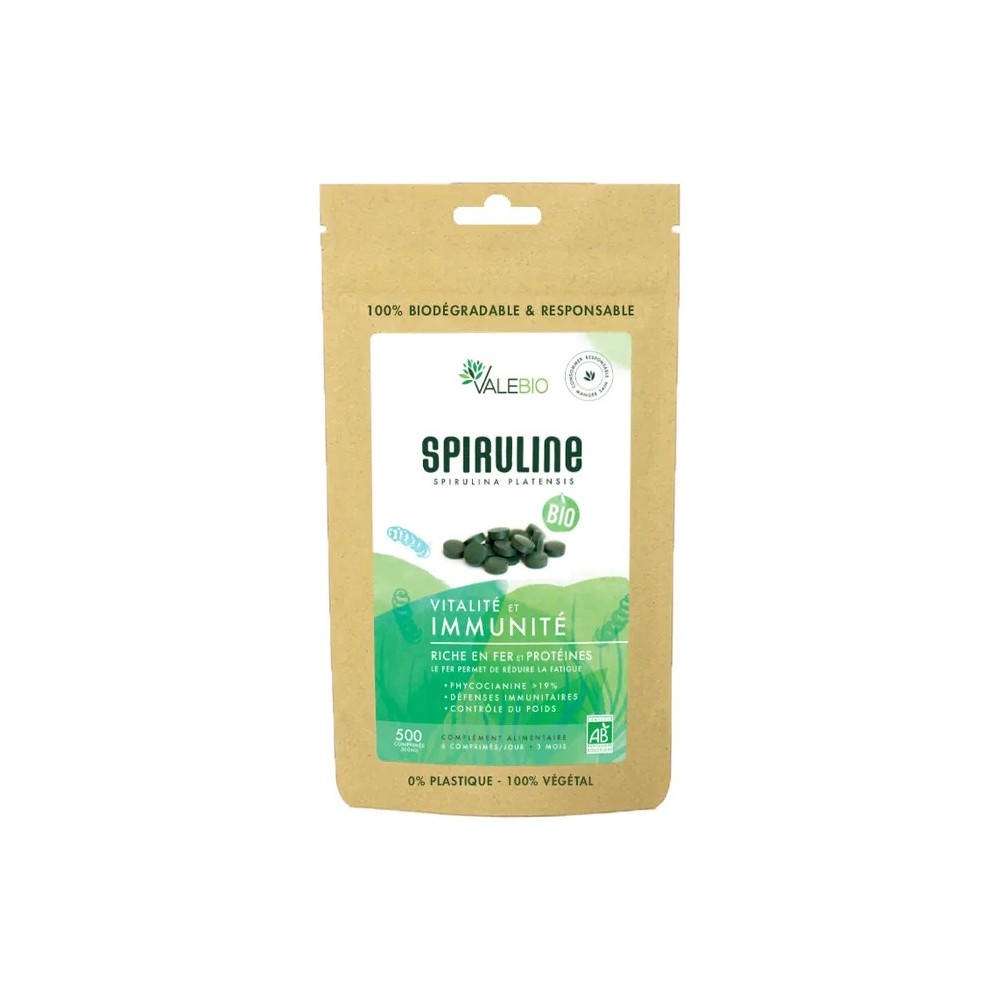 ValeBio Spiruline Bio 500 comprimés