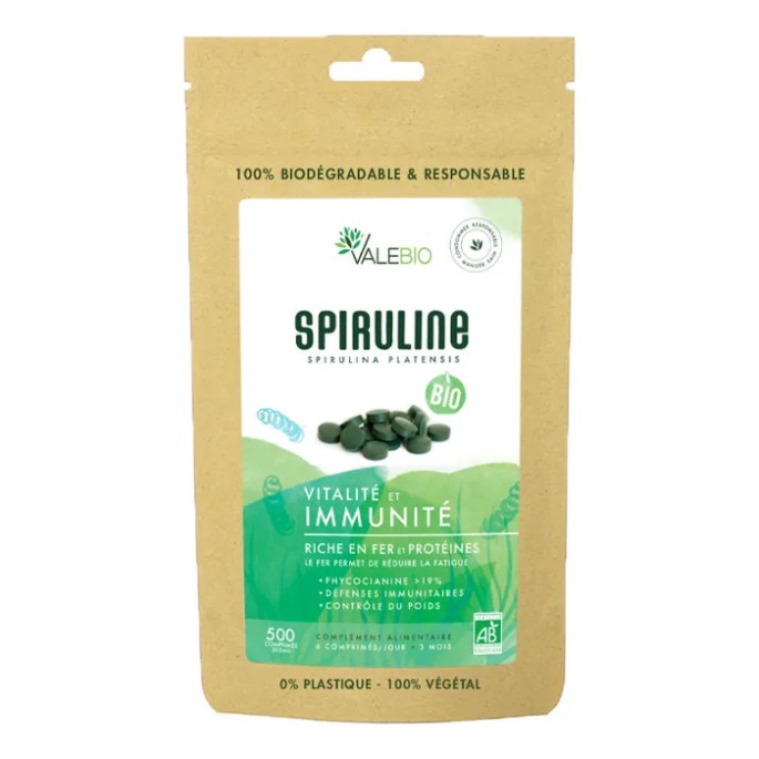 ValeBio Spiruline Bio 500 comprimés