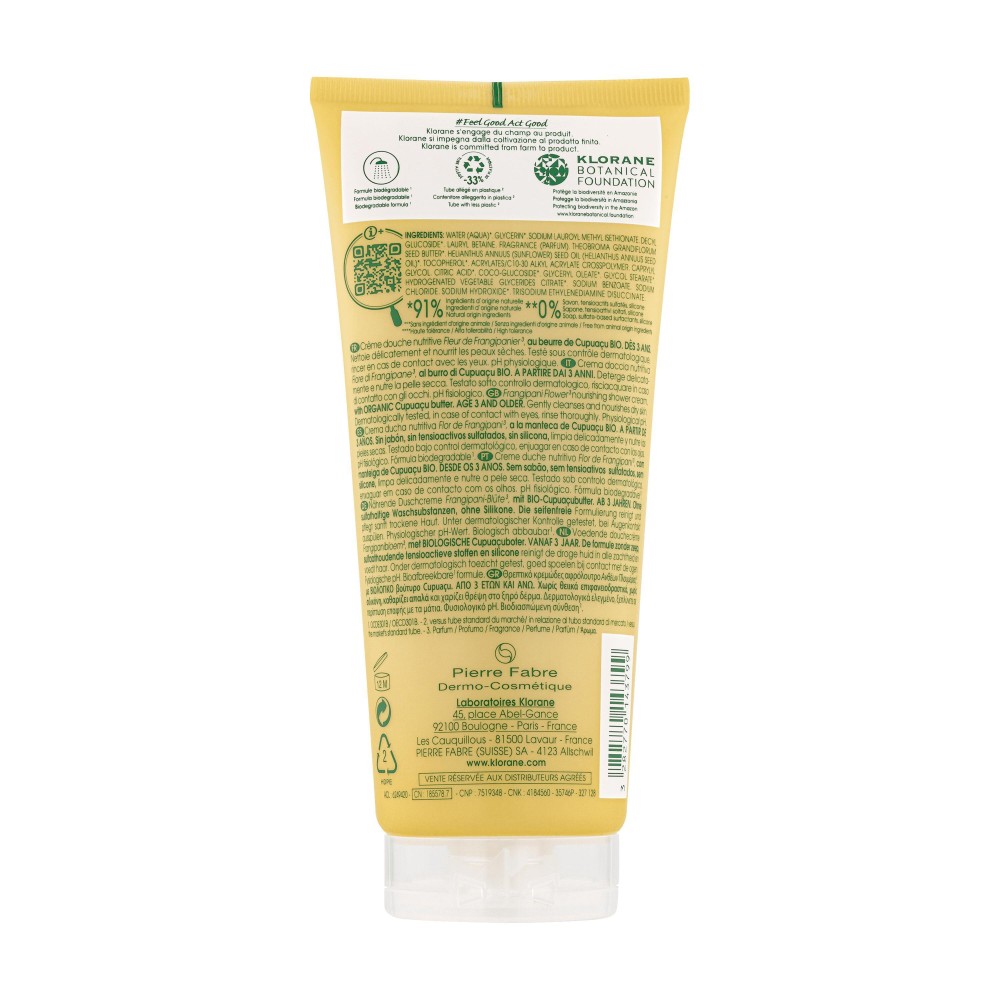 Klorane gel douche fleur de frangipanier